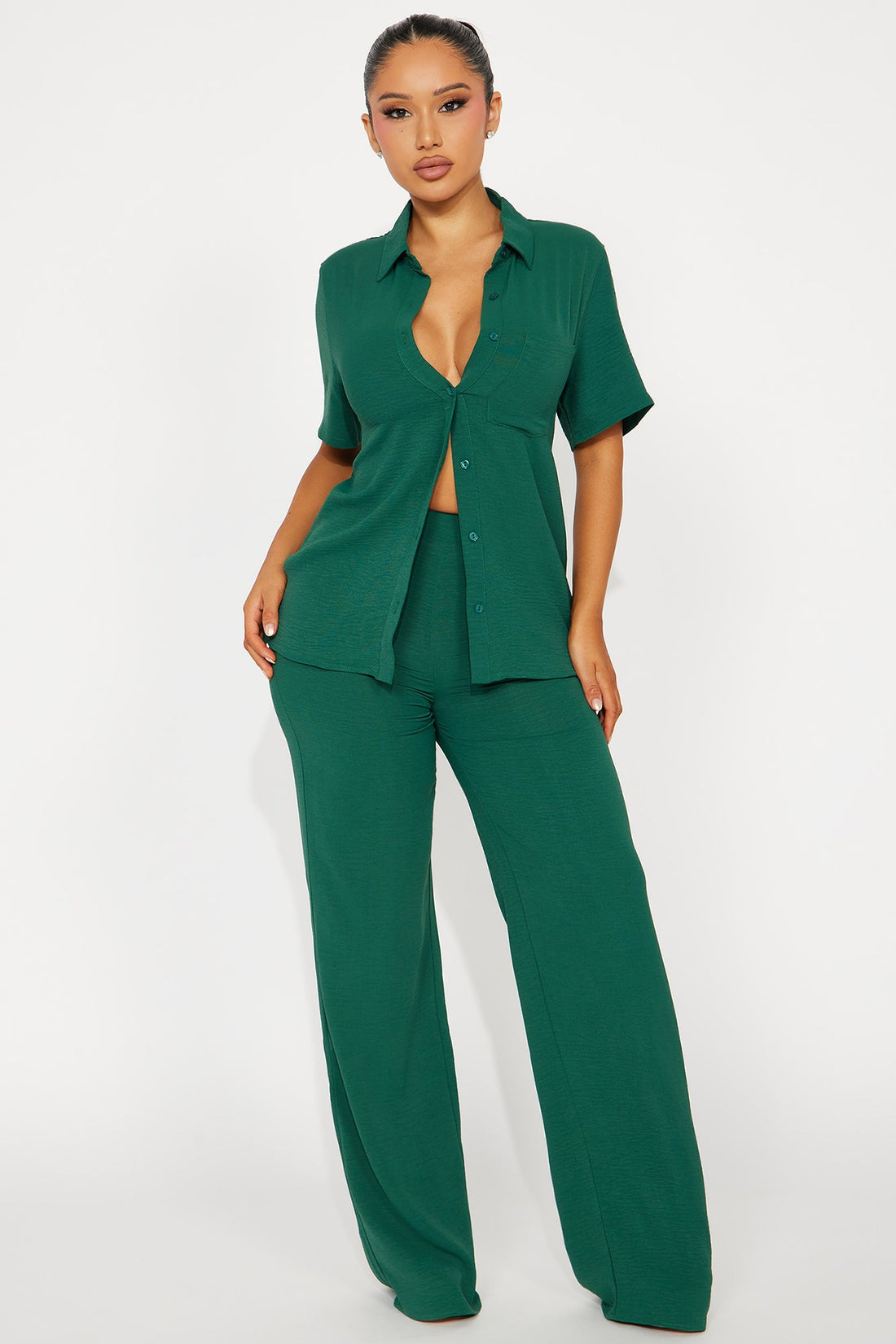 Makenzie Short Sleeve Pant Set - Hunter