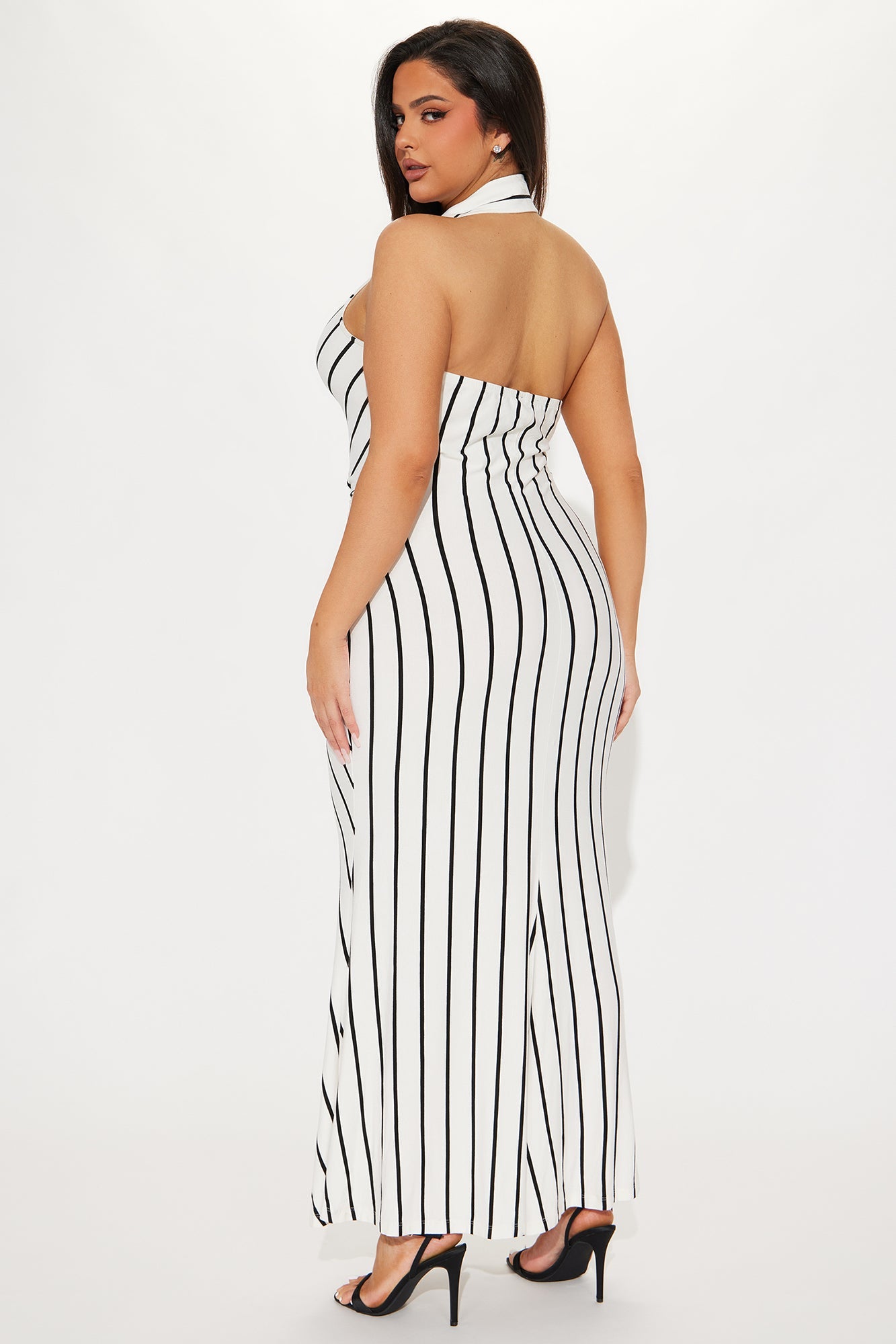 You Better Striped Maxi Dress - Black/White
