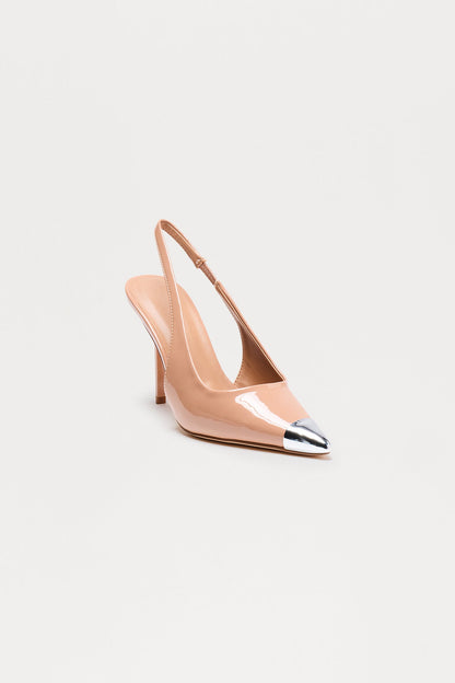 Luxton Hardware Slingback Pumps - Natural