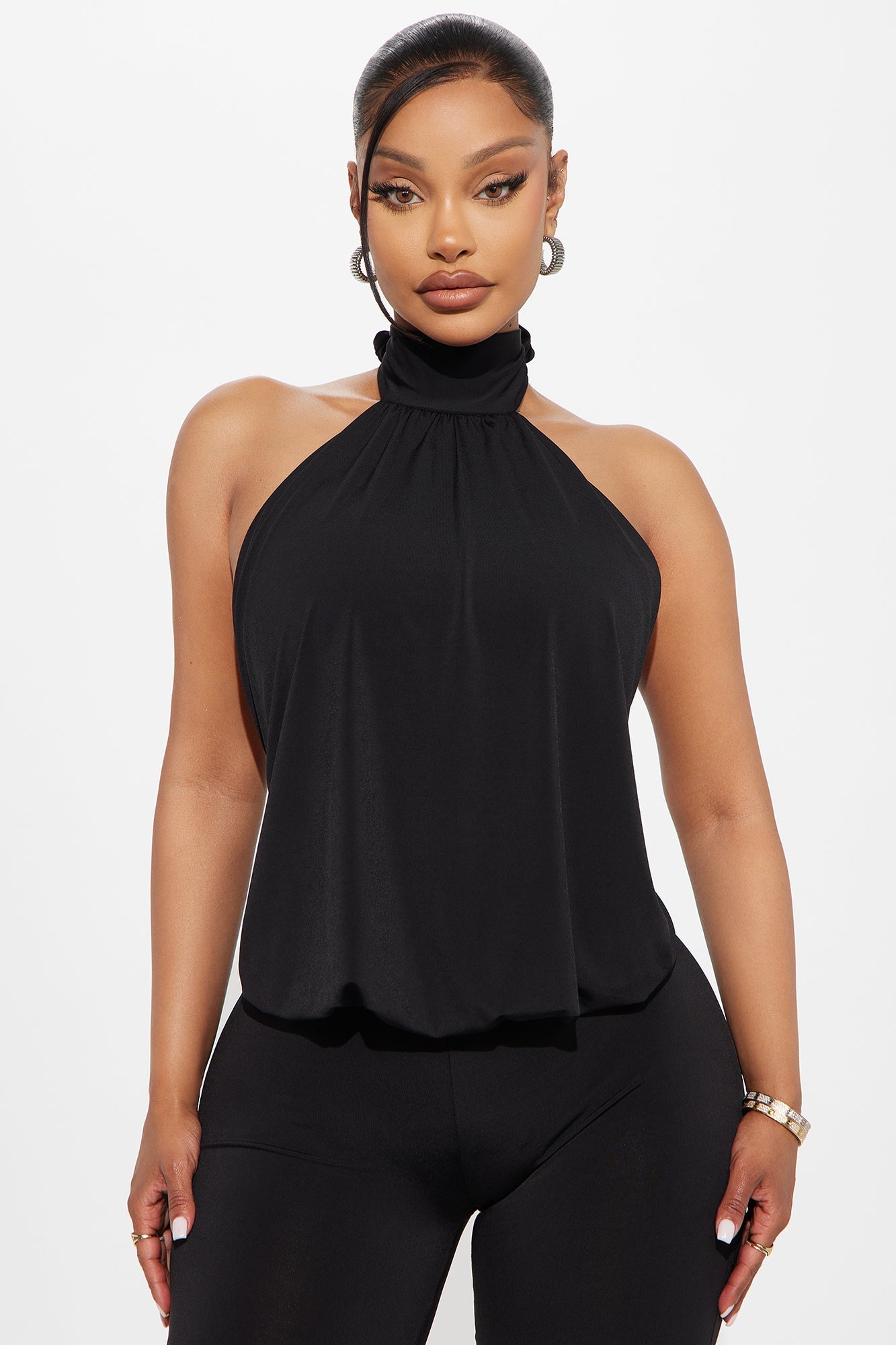 Sweet Escape Halter Jumpsuit - Black