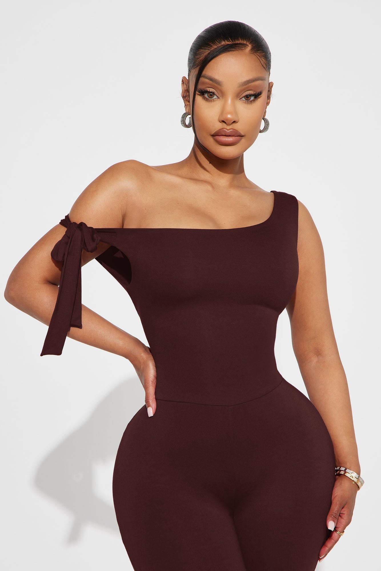 Sweet Like Candy Capri Jumpsuit - Chocolate