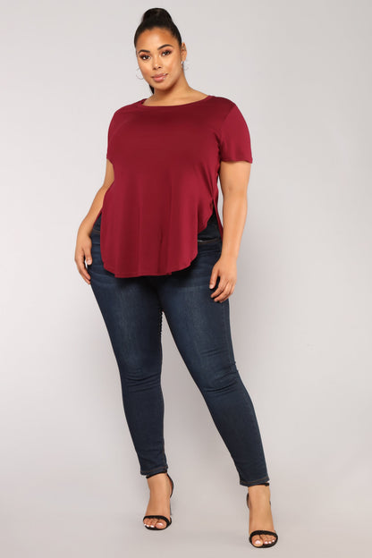 Laid Back Tee - Burgundy