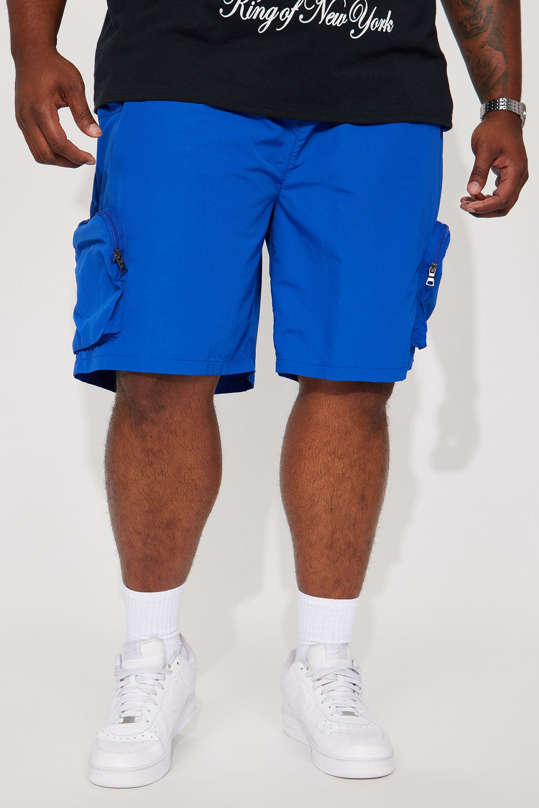All This And That Nylon Cargo Shorts - Royal