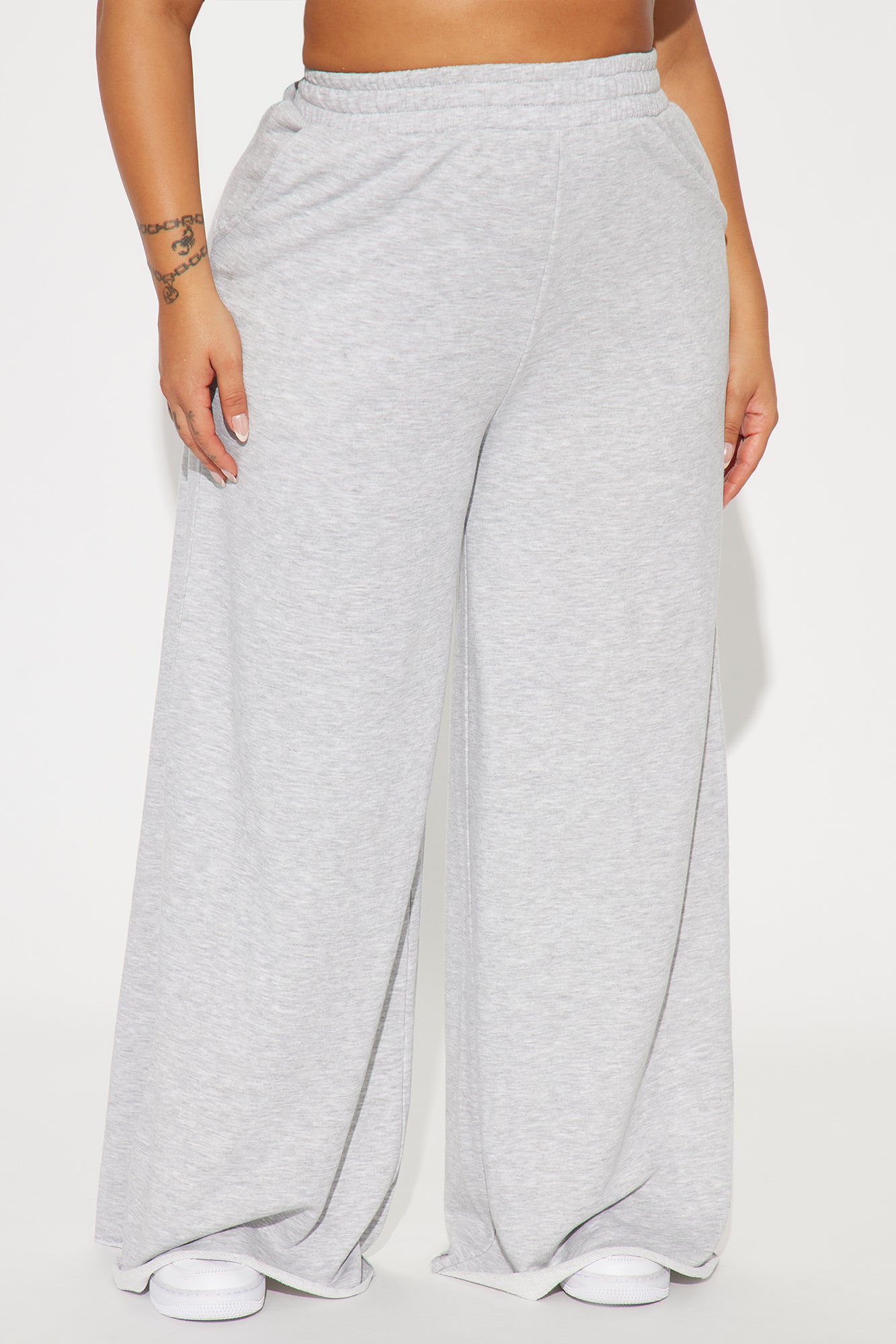 Fair Game Lounge Wide Leg Pant - Heather Grey
