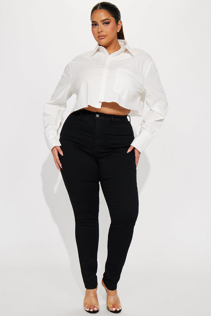 Enough Said High Stretch Skinny Jean - Black