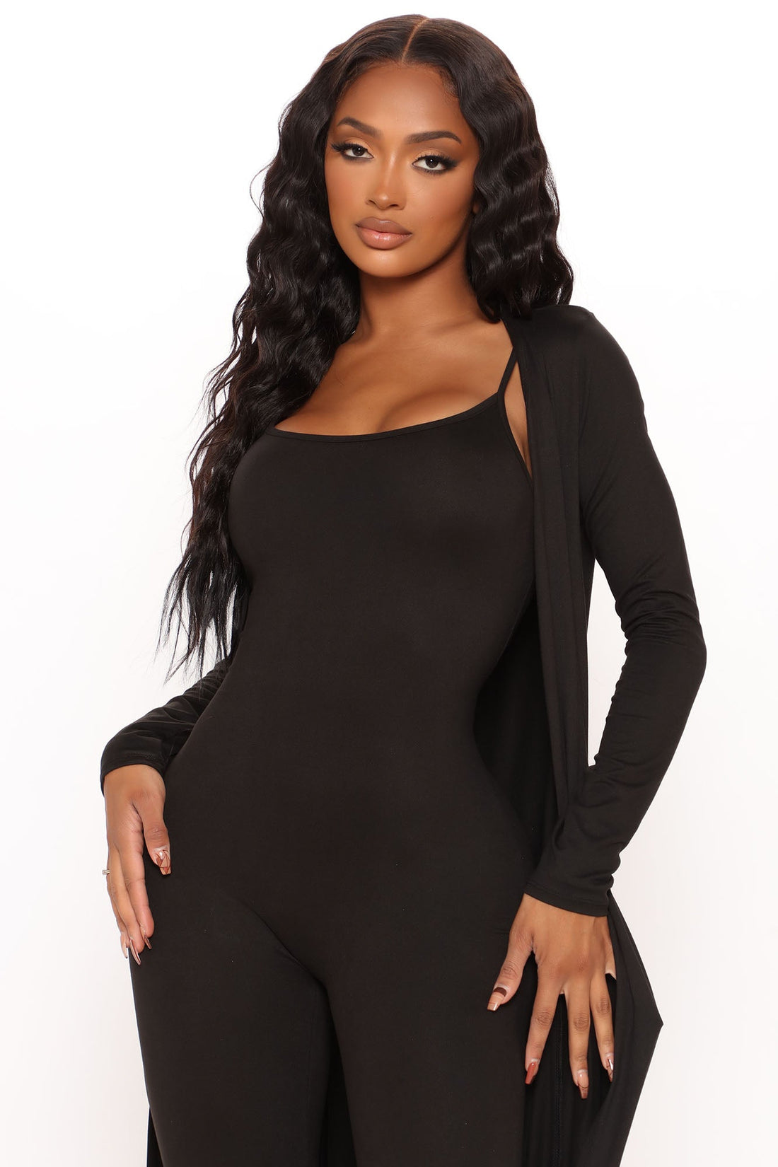 Nova Charmer Jumpsuit Set - Black