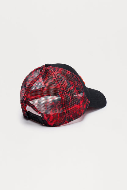 Von Dutch Flying Eye Camo Trucker Hat - Black/Red