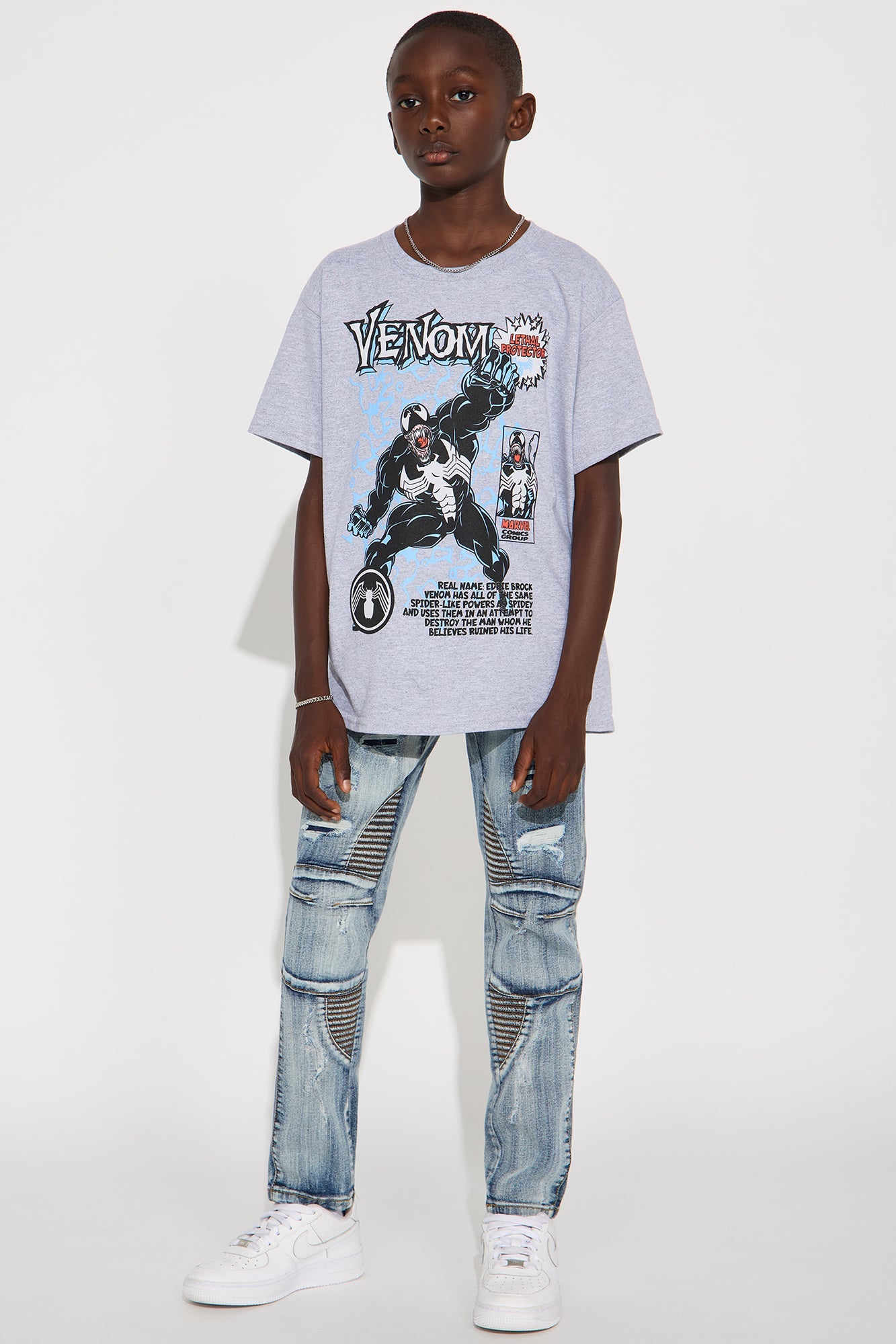 Mini Venom Take Over Short Sleeve Tee - Heather Grey