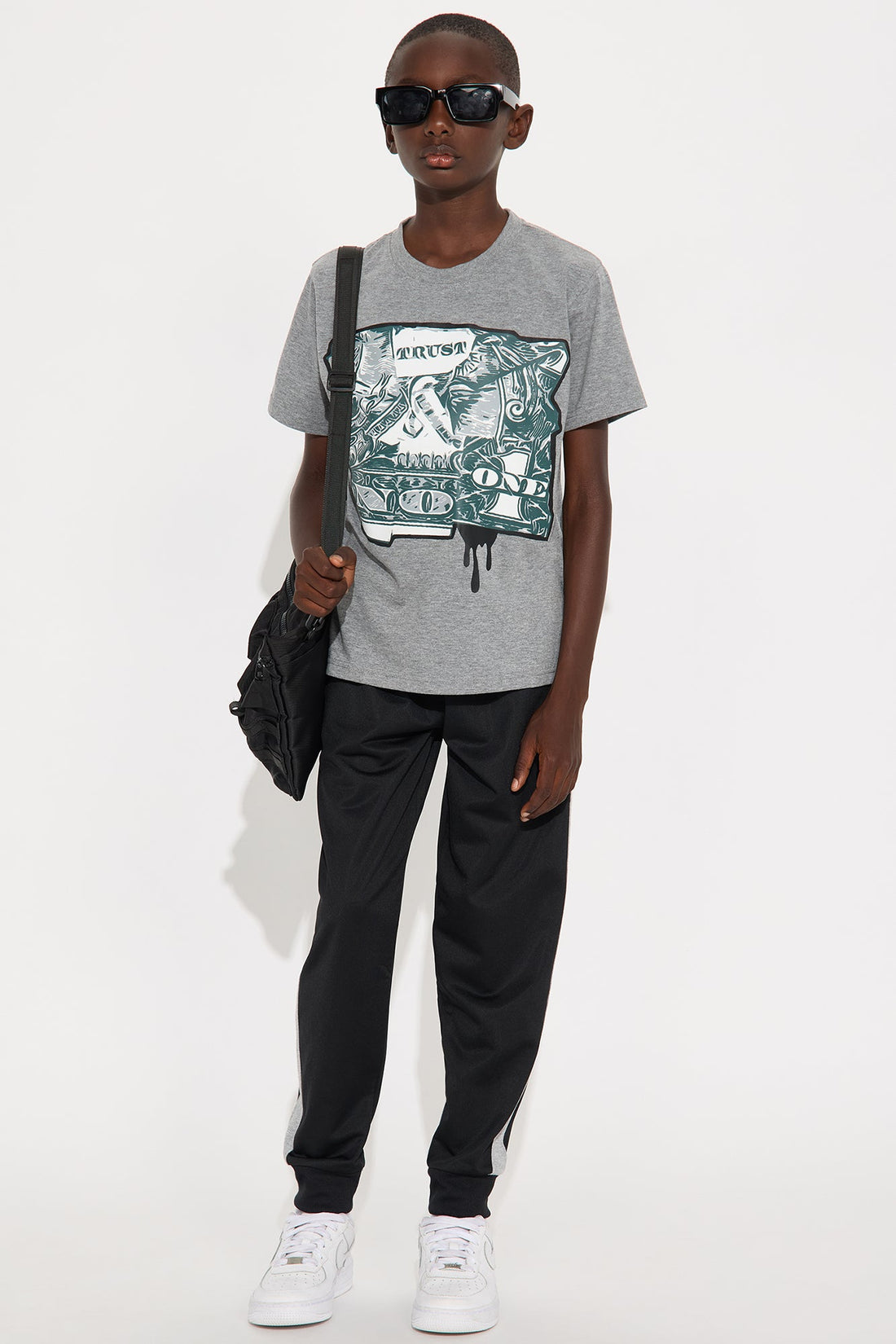 Mini Big Money T-Shirt And Pant Set - Grey/combo