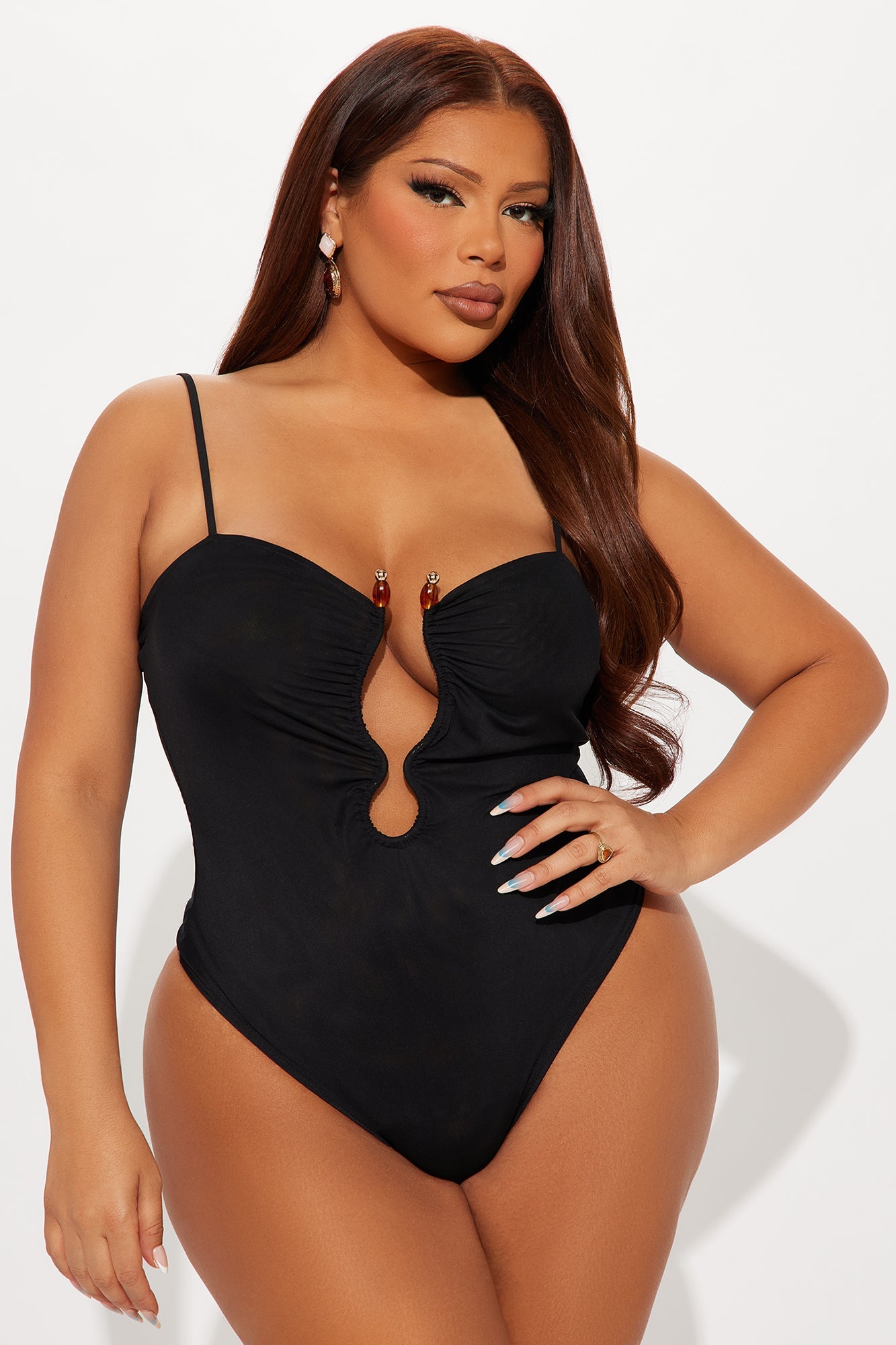 Let Loose Mesh Bodysuit - Black