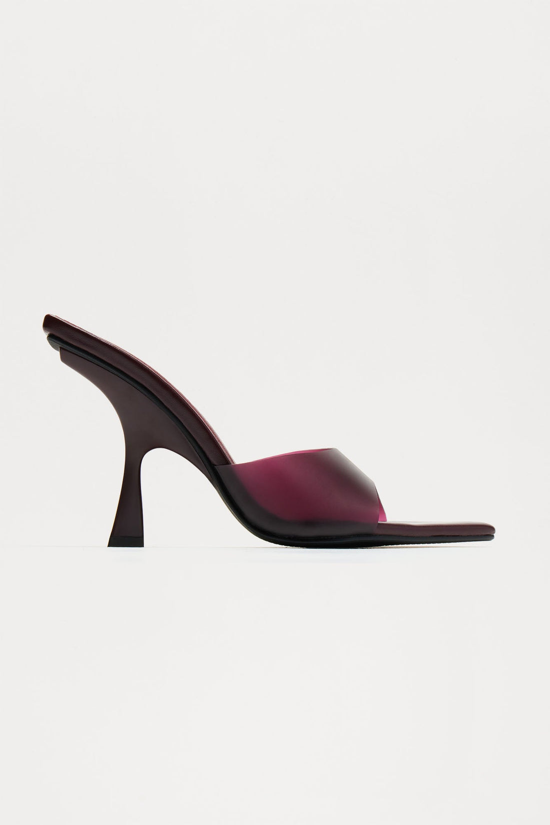 Naomi Pointed Toe Mules - Burgundy