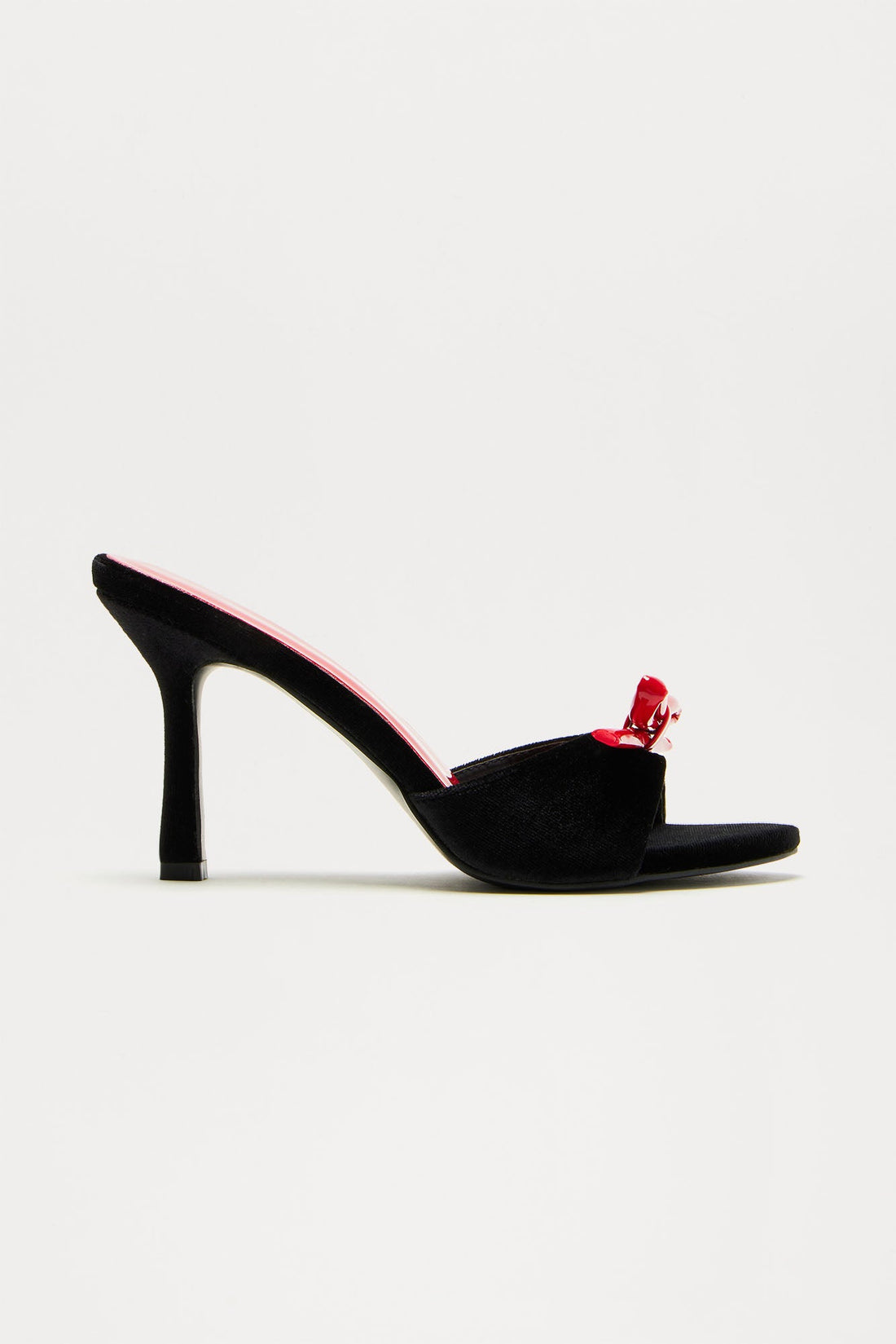 Perla Velvet Mules - Black
