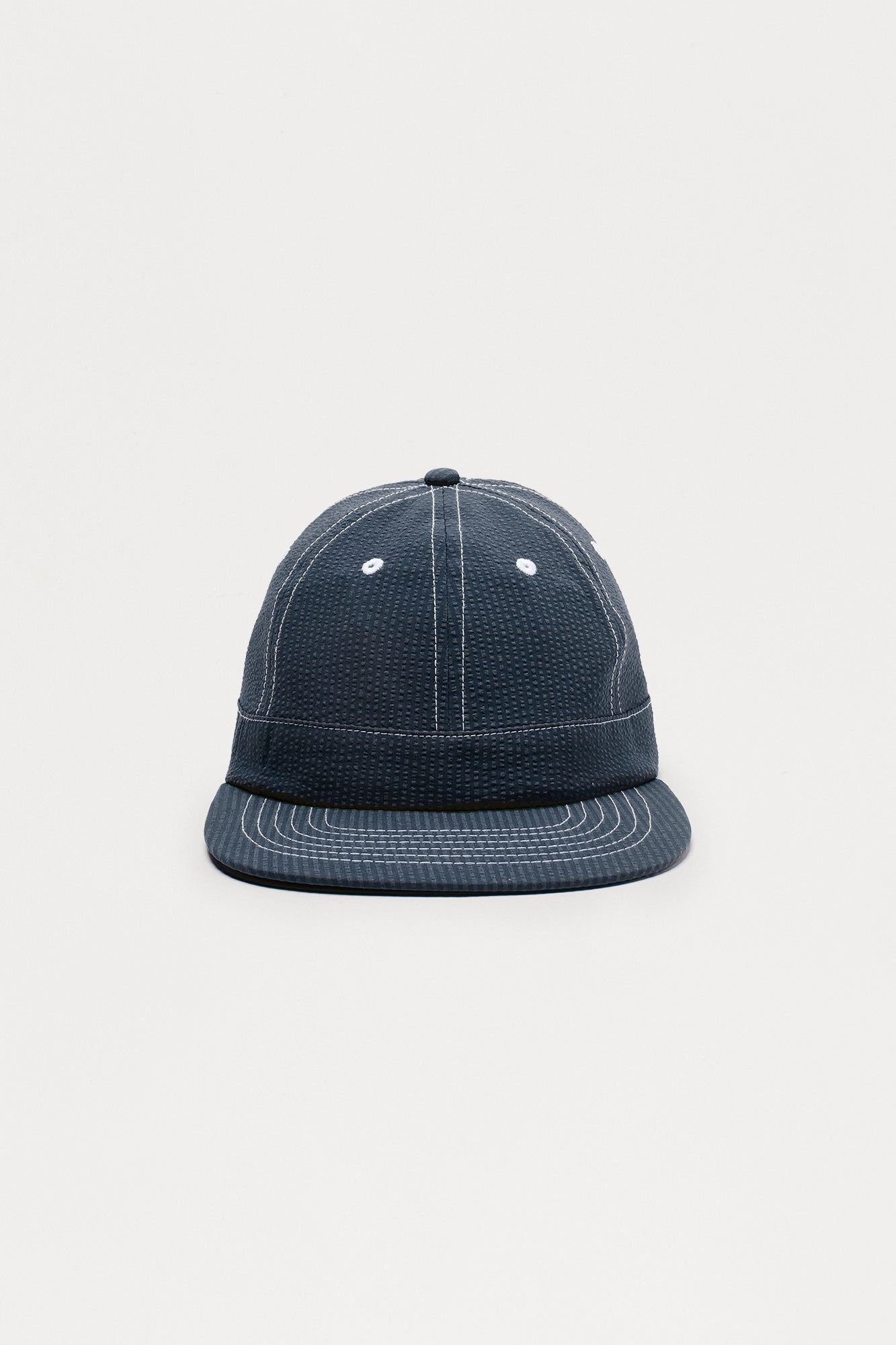 Seersucker 6 Panel Hat - Navy