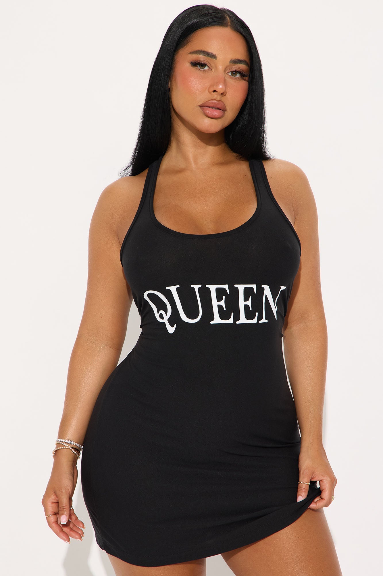 I Am Queen PJ Sleep Shirt - Black