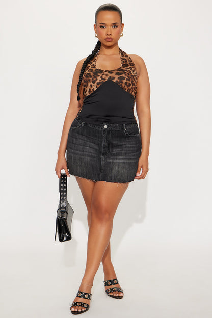 Playful Moment Leopard Halter Top - Leopard