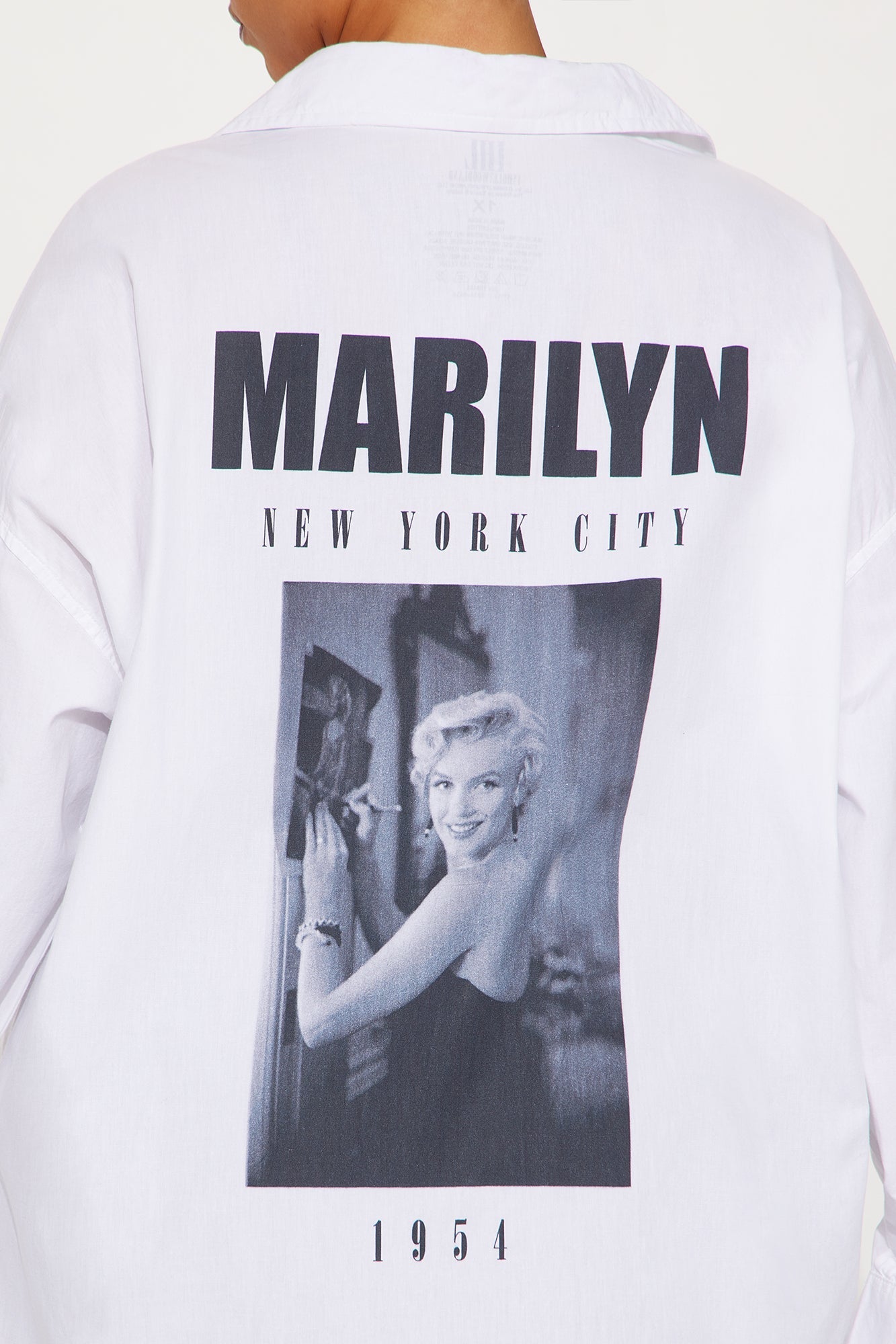 Marilyn Monroe Poplin Top - White