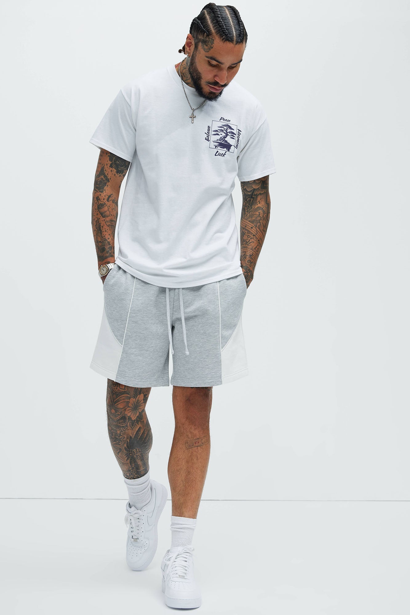 Tyson Pick Me Up Relaxed Shorts - Heather Grey