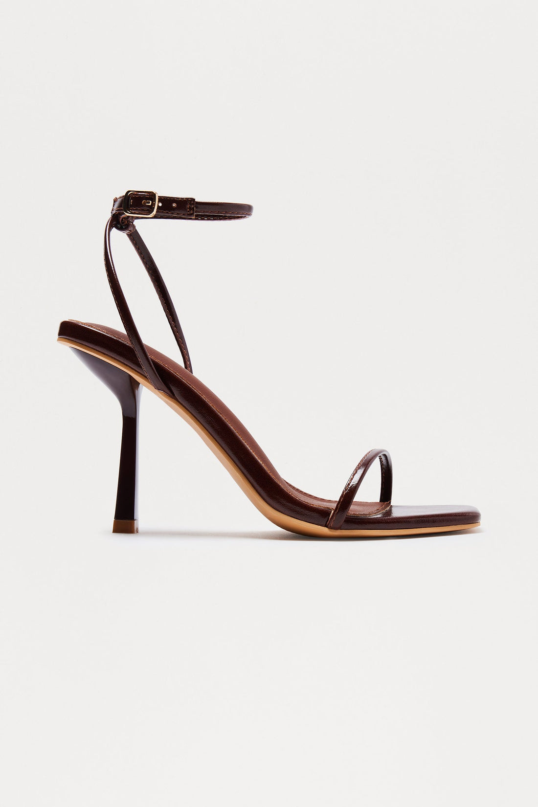 Ziva Ankle Strap Heels - Chocolate