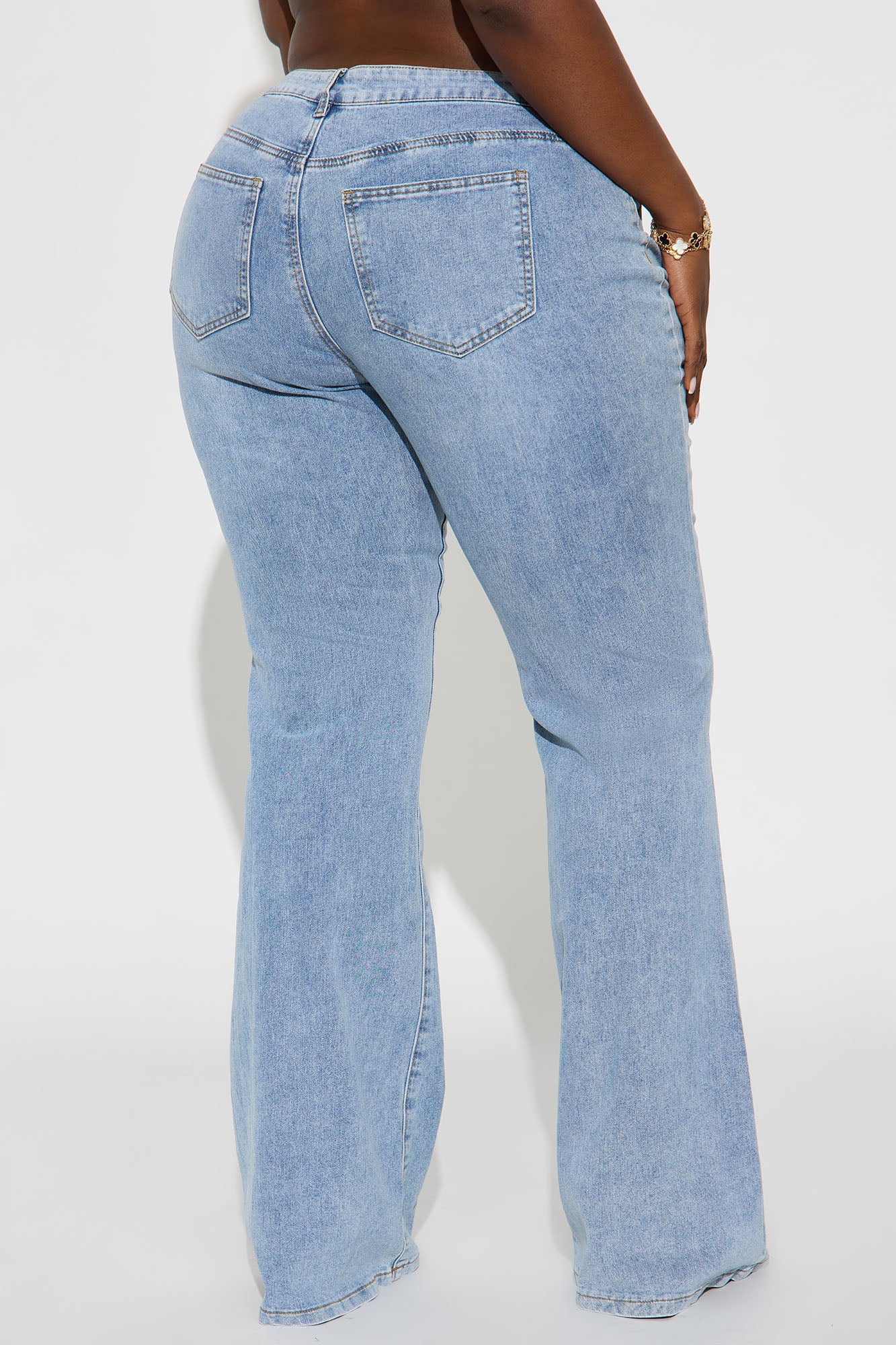 Brooke Low Rise Stretch Flare Jeans - Light Wash