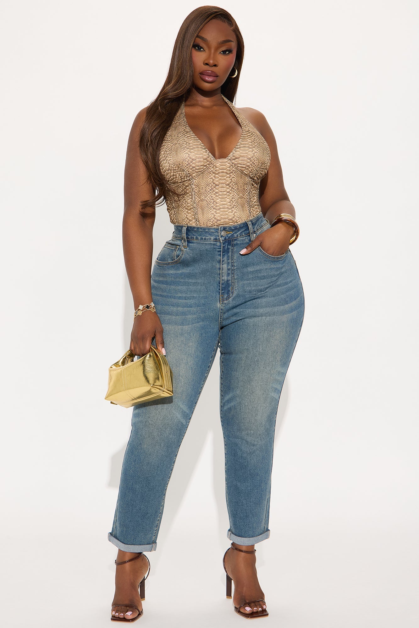 Clara Super Stretch Sculpting Mom Jeans - Vintage Wash