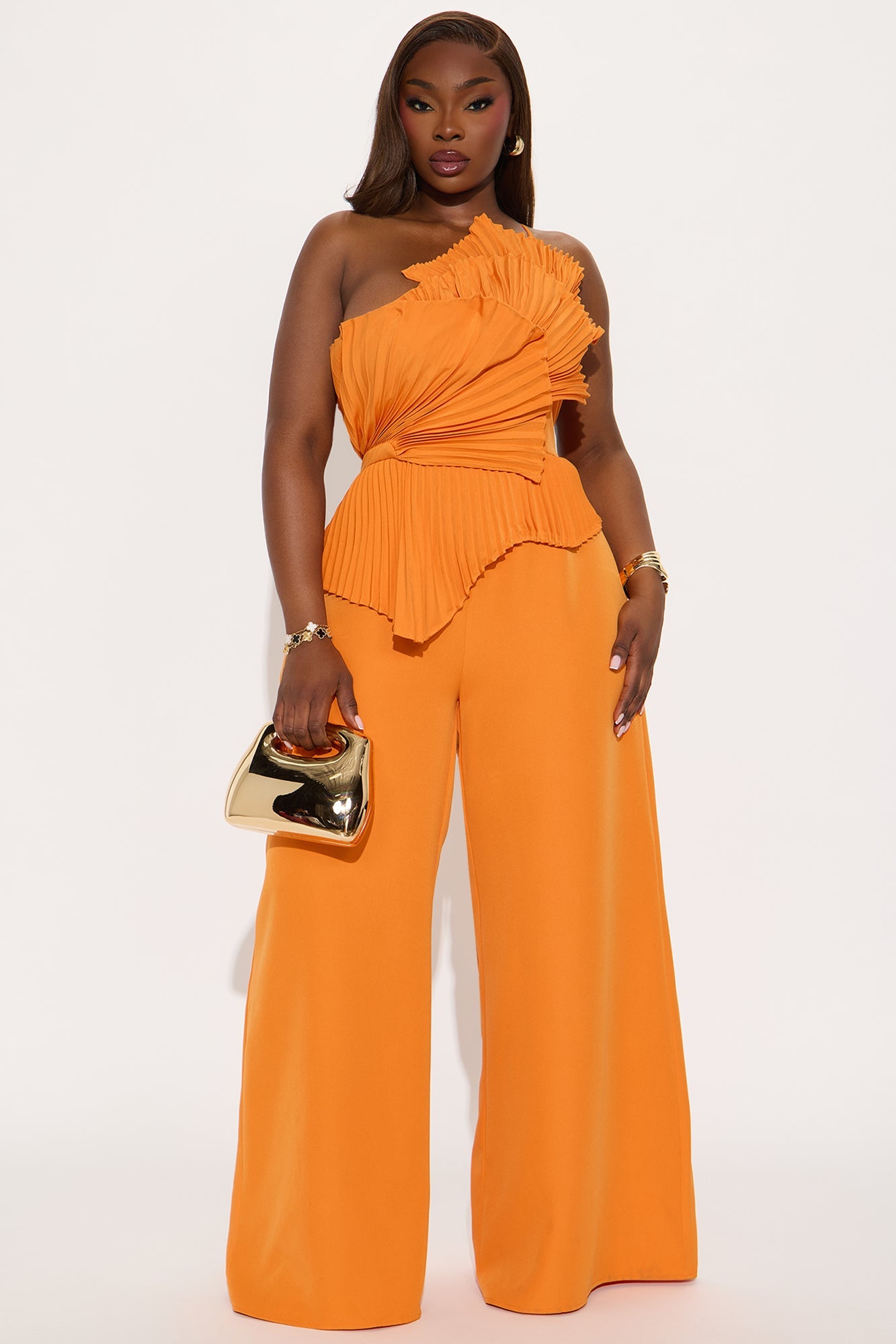 No Hesitation Jumpsuit - Orange