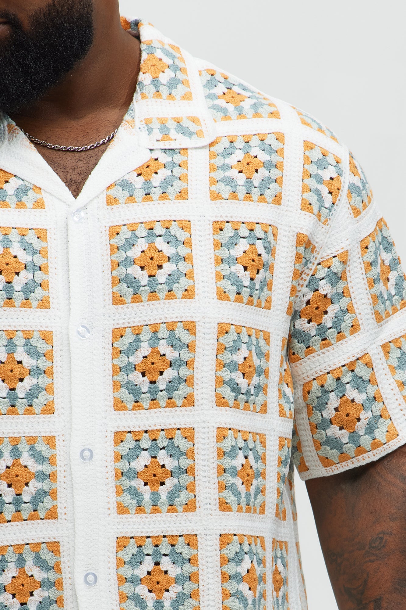 Nolan Textured Shirt - White/combo