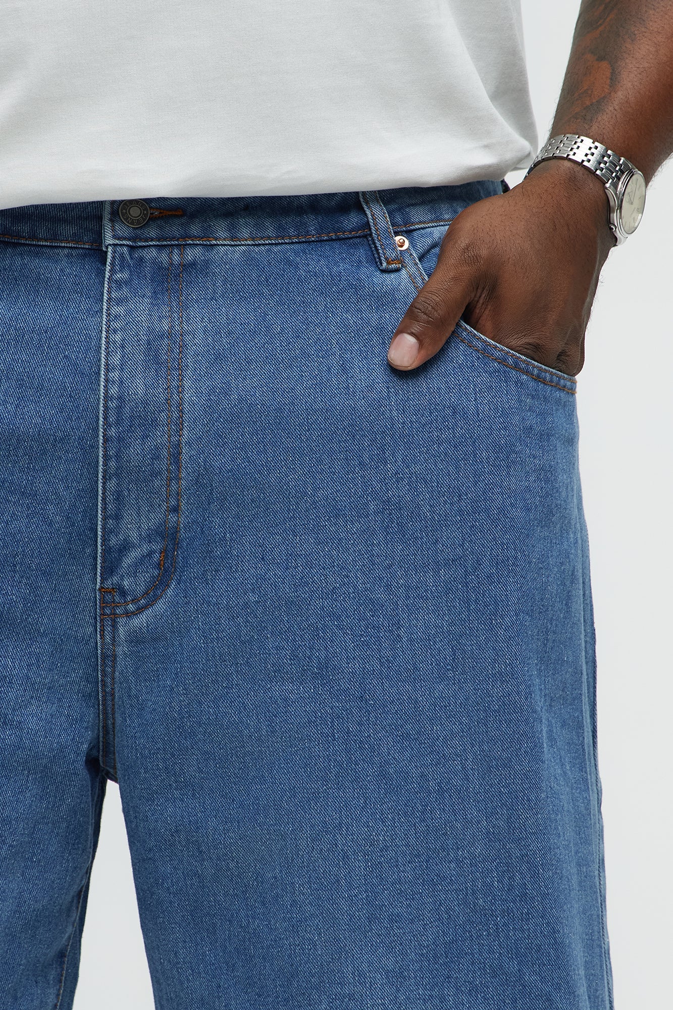 Coast Drift Relaxed Denim Shorts - Medium Blue Wash