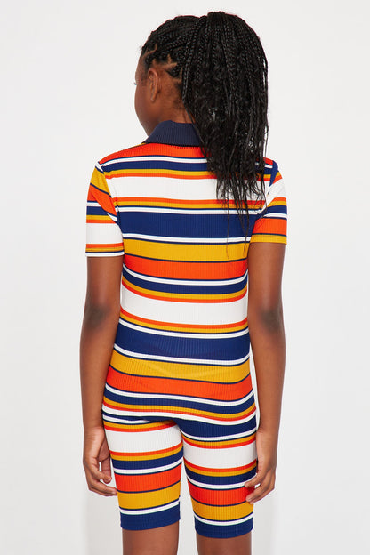 Mini Mckenzie Striped Short Set - Multi Color
