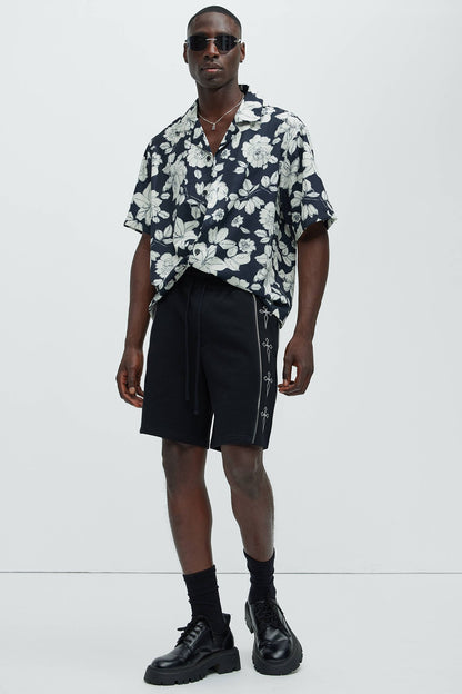 Tyson Cross Relaxed Shorts - Black