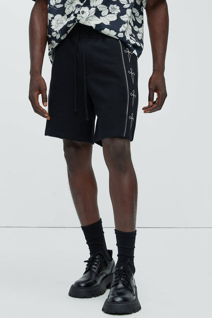 Tyson Cross Relaxed Shorts - Black