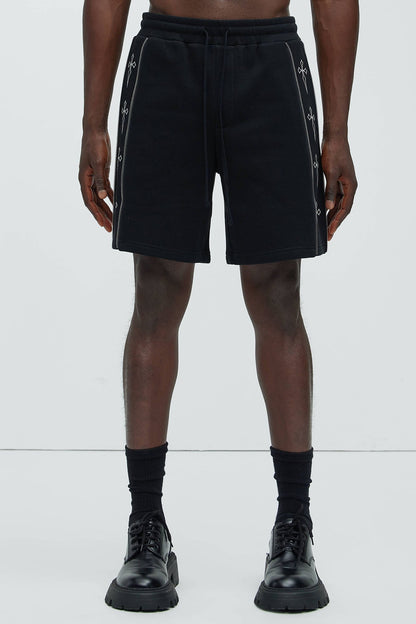 Tyson Cross Relaxed Shorts - Black