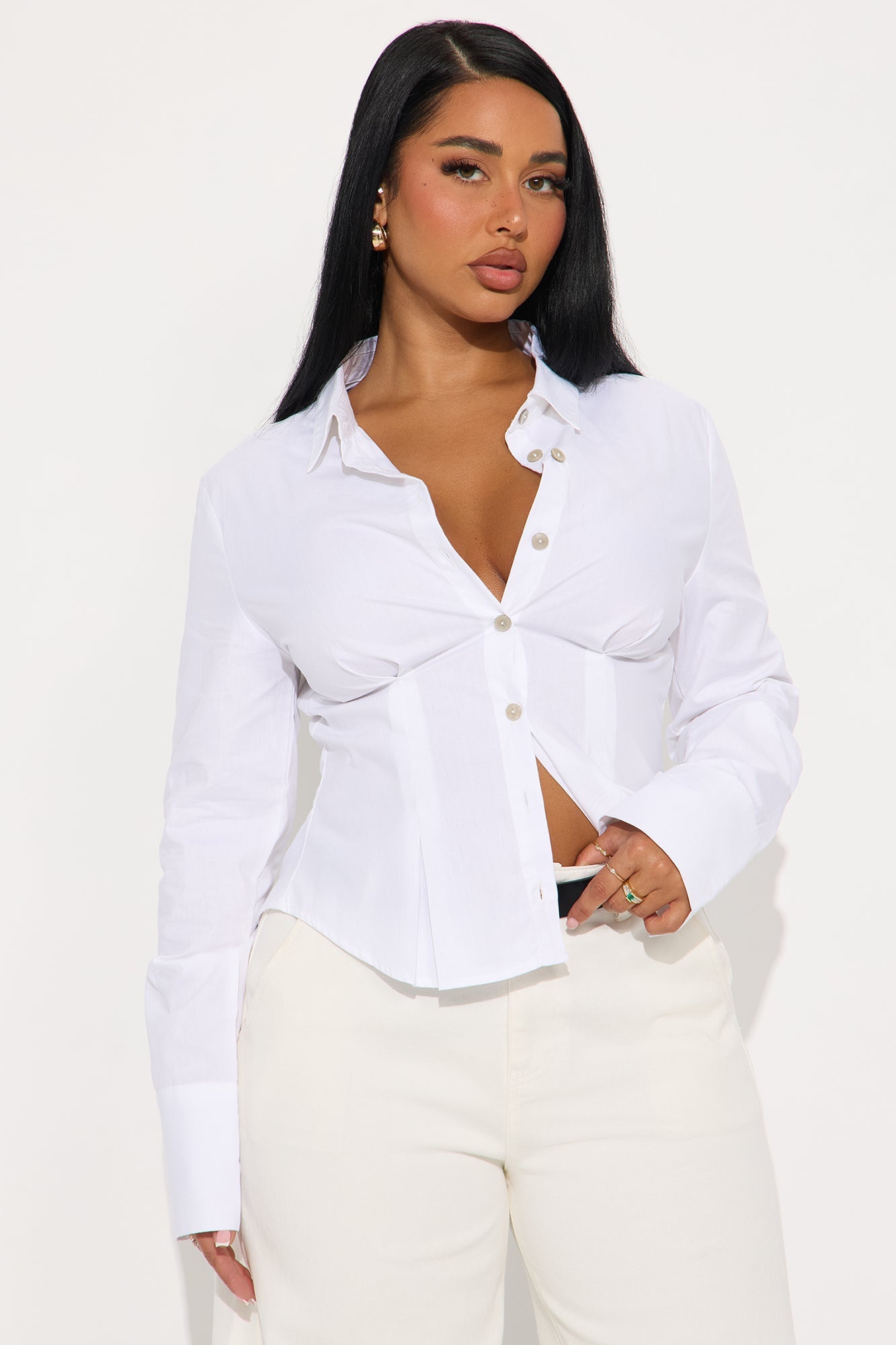 Hustle In Silence Poplin Shirt - White