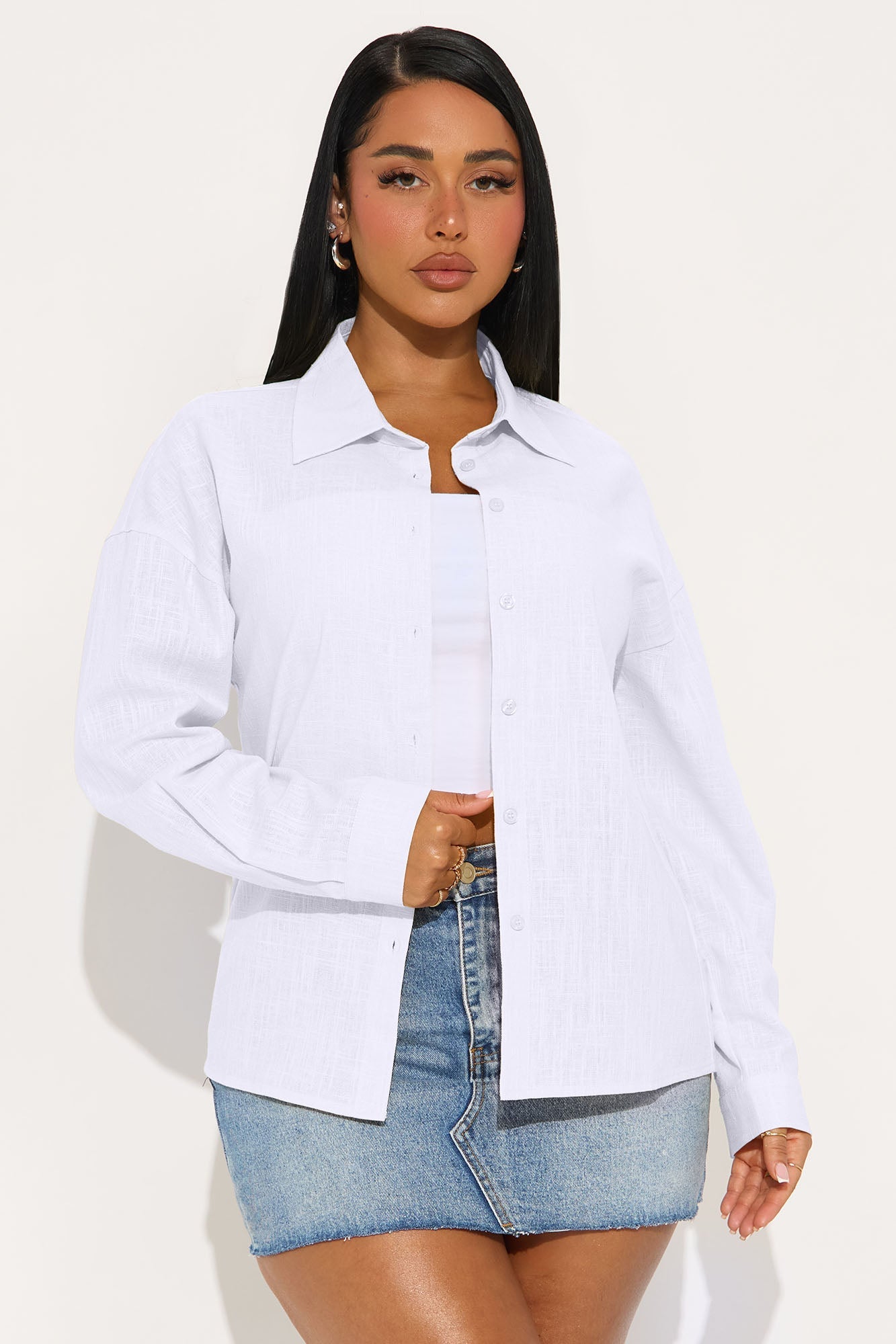 Summer Somewhere Linen Shirt - White