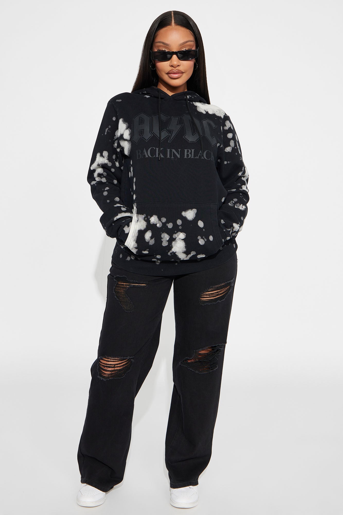 Back In Black ACDC Hoodie - Black/white