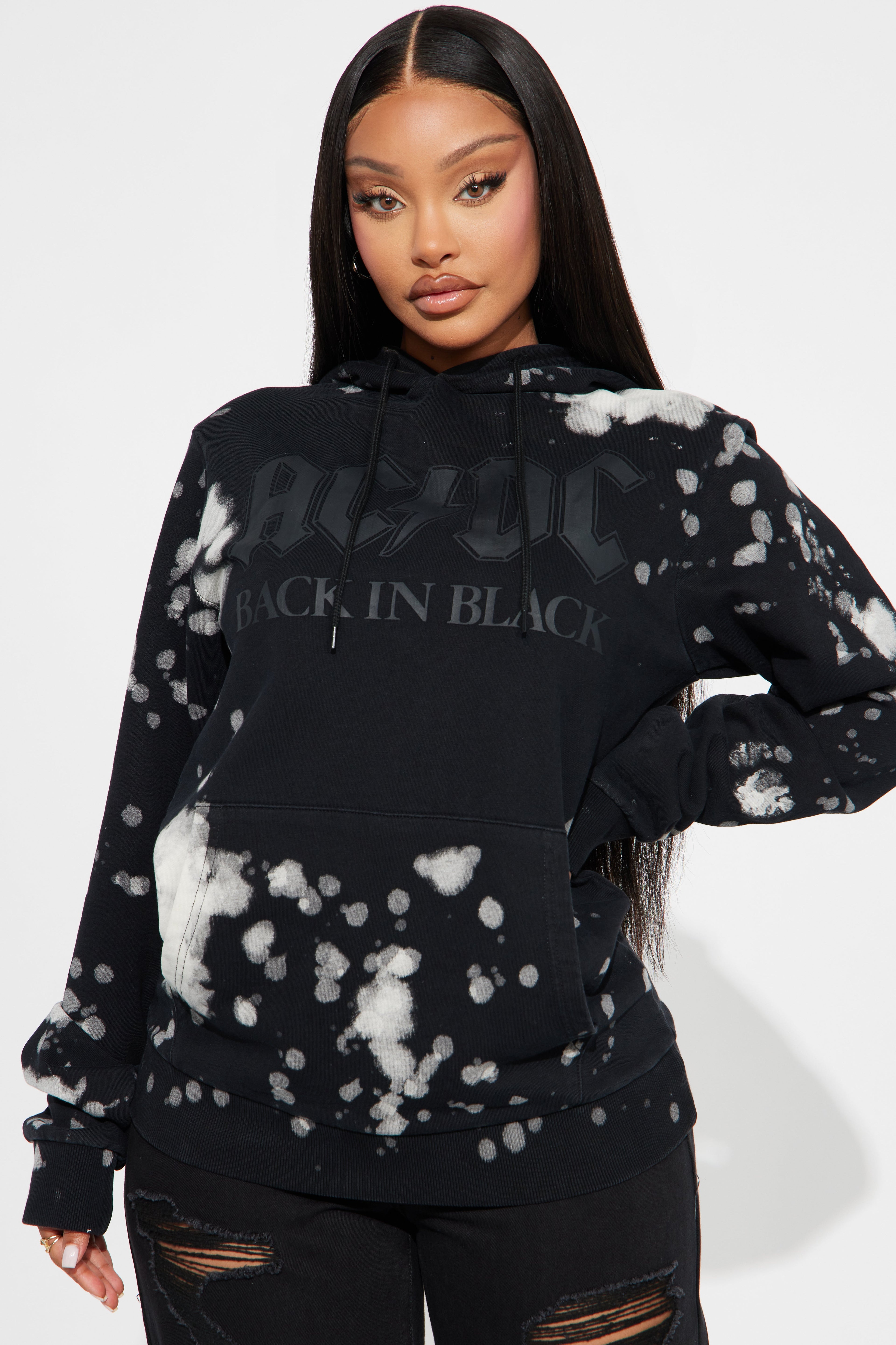 Back In Black ACDC Hoodie - Black/white