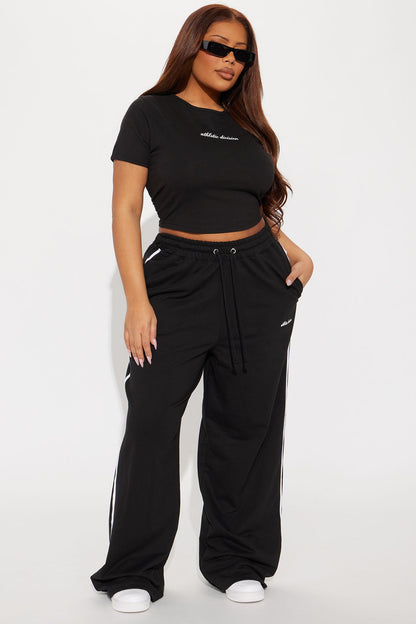 Athletic Division Pant Set - Black