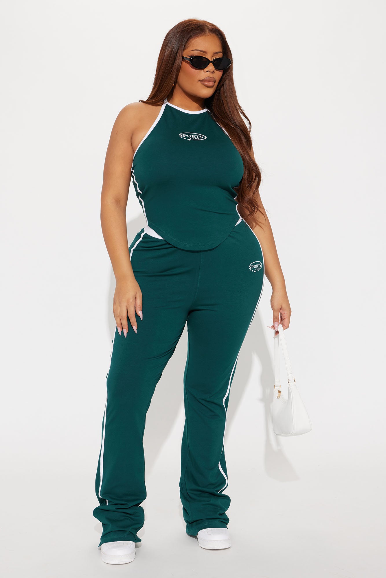 Sports Club Halter Pant Set - Hunter
