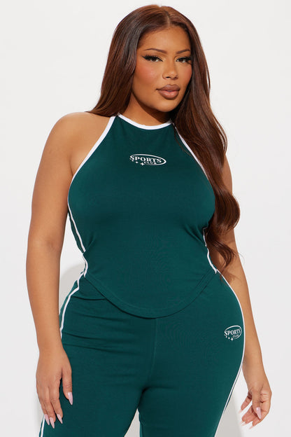 Sports Club Halter Pant Set - Hunter