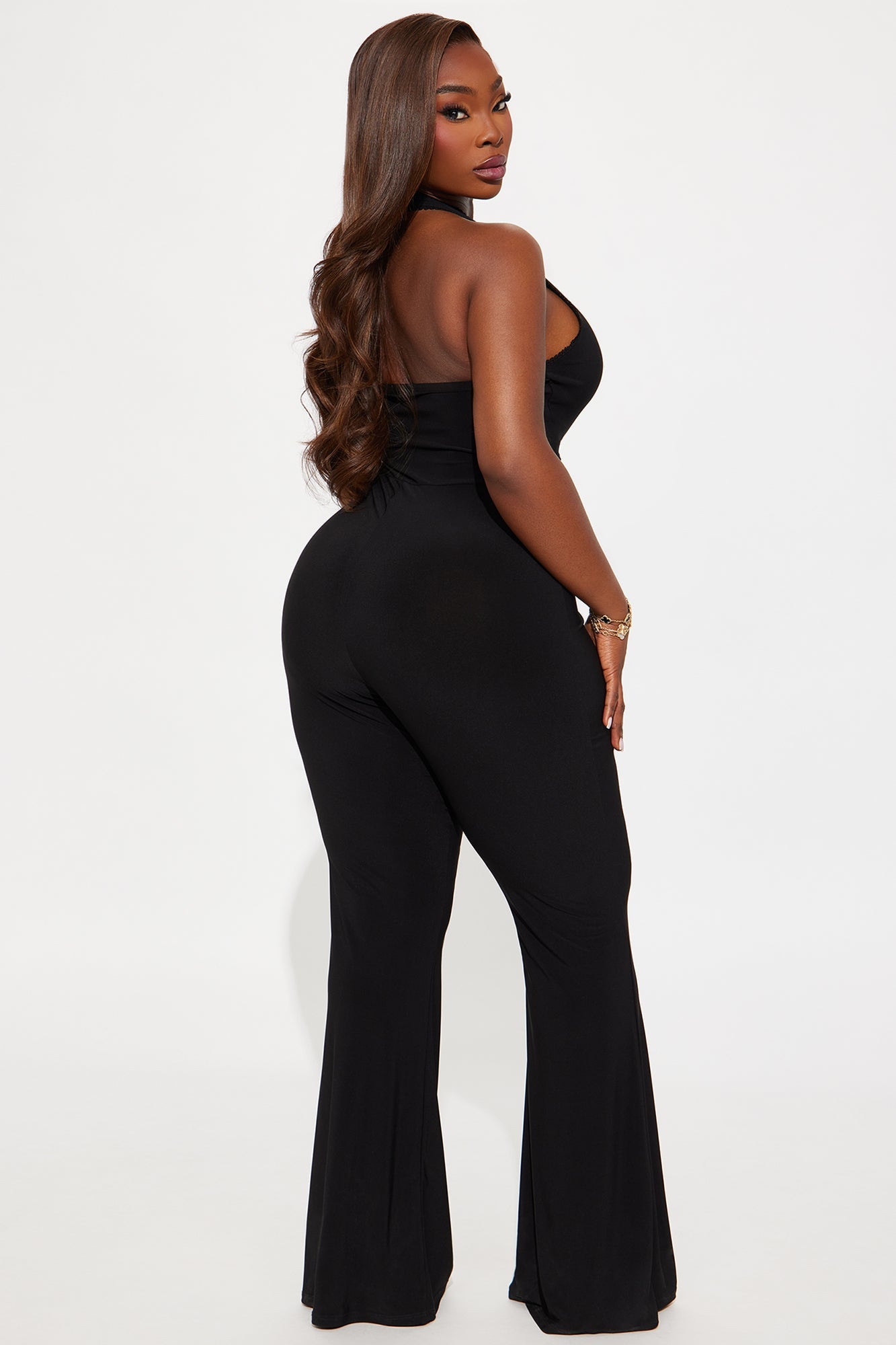 Ruth Halter Flare Leg Jumpsuit - Black