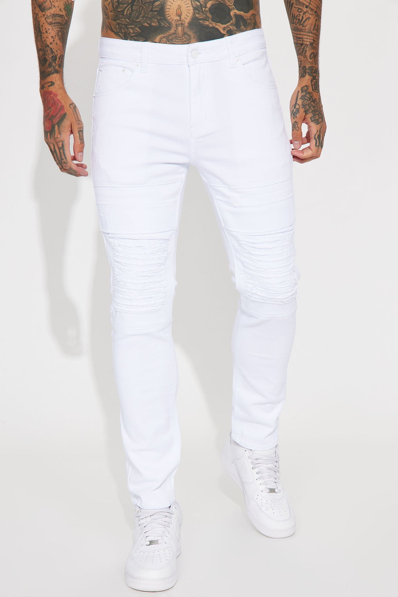 Reel It In Skinny Jean - White