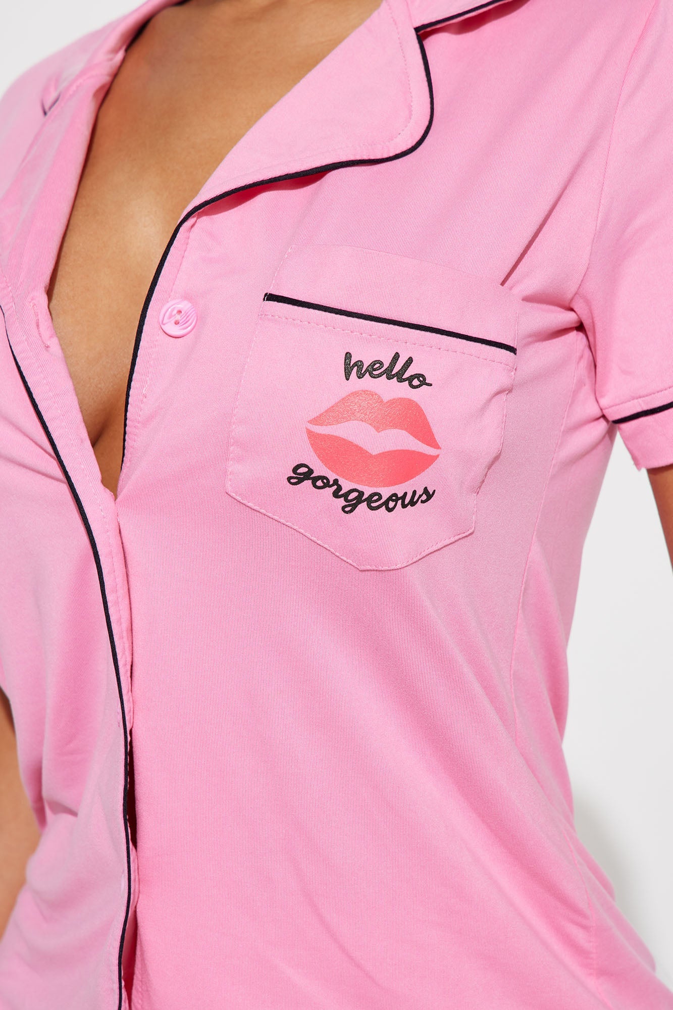 Hello Gorgeous PJ Short Set - Pink