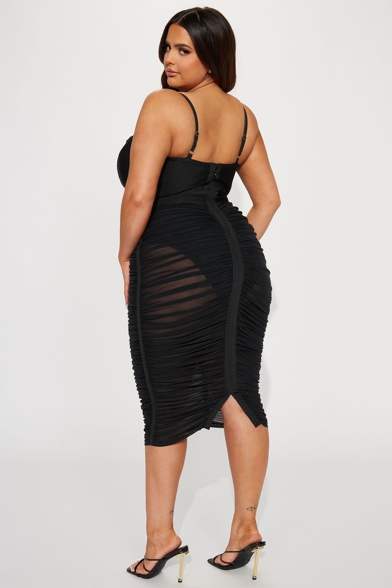 Analise Bandage Midi Dress - Black