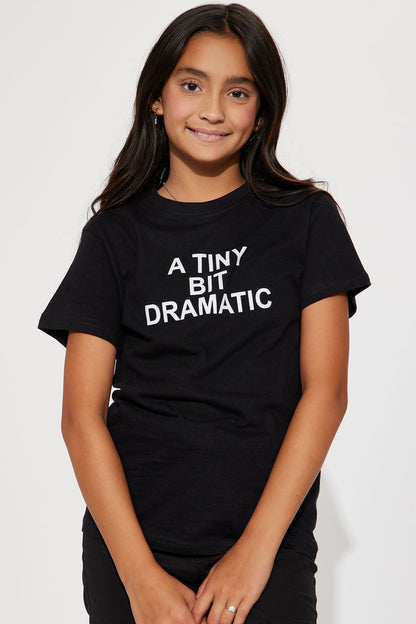 Mini A Tiny Bit Dramatic Screen Tee - Black