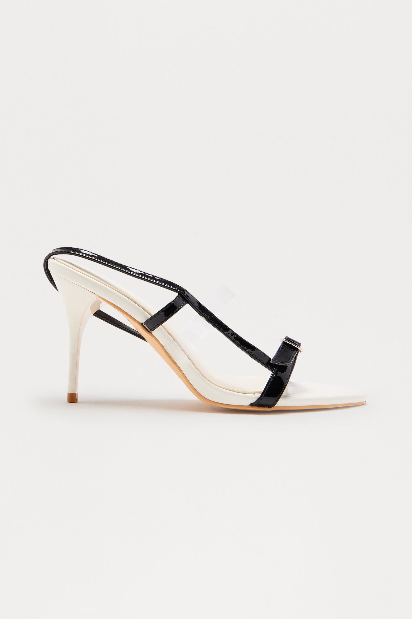 Creed Pointed Toe Slingbacks - Black/White