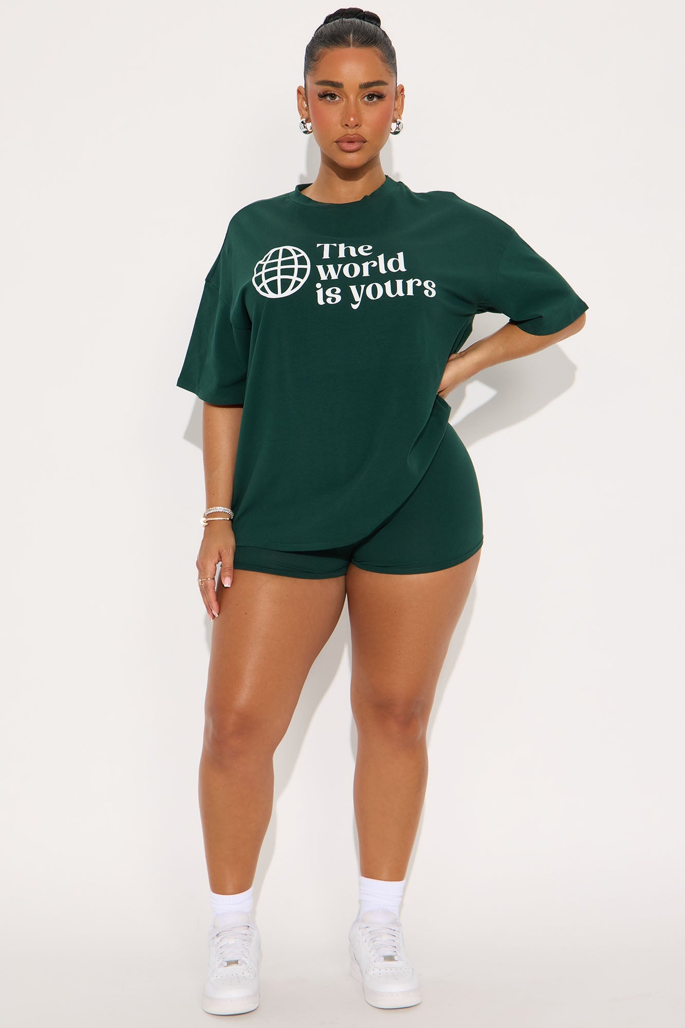 Your World Biker Short Set - Hunter