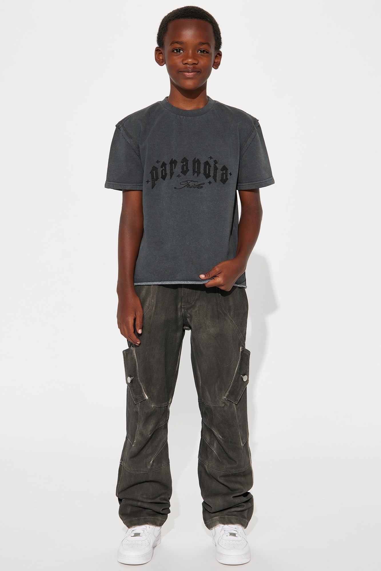 Mini Tyson Paranoid Society Relaxed Short Sleeve Tee - Charcoal