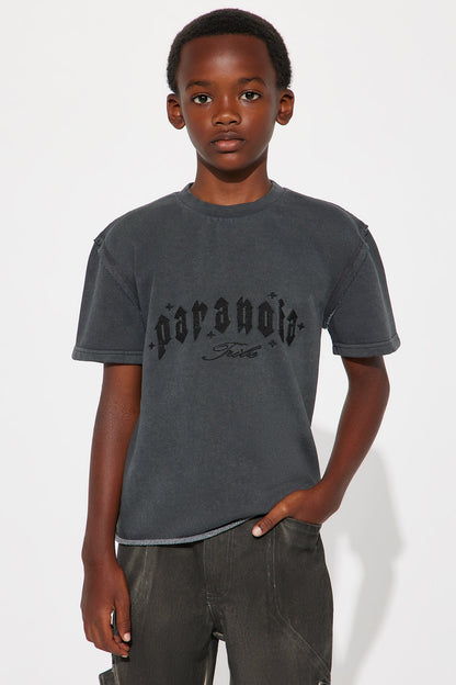 Mini Tyson Paranoid Society Relaxed Short Sleeve Tee - Charcoal