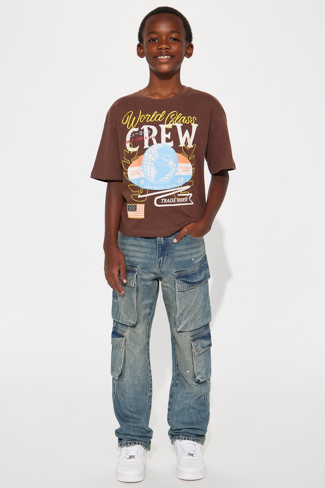 Mini World Class Crew 1967 Front/Back T-Shirt - Brown