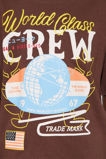 Mini World Class Crew 1967 Front/Back T-Shirt - Brown