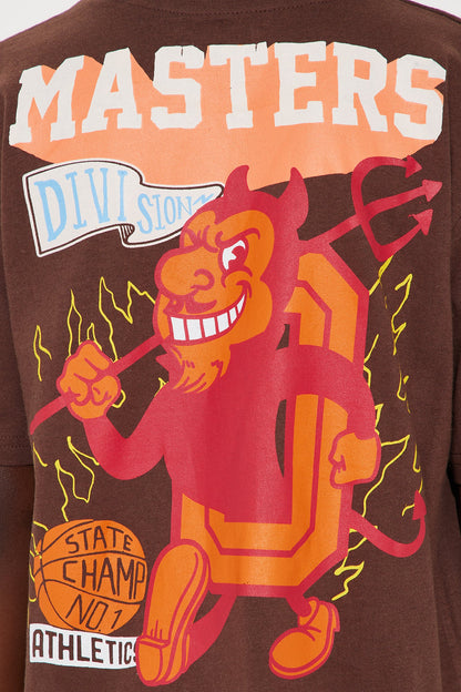 Mini World Class Crew 1967 Front/Back T-Shirt - Brown